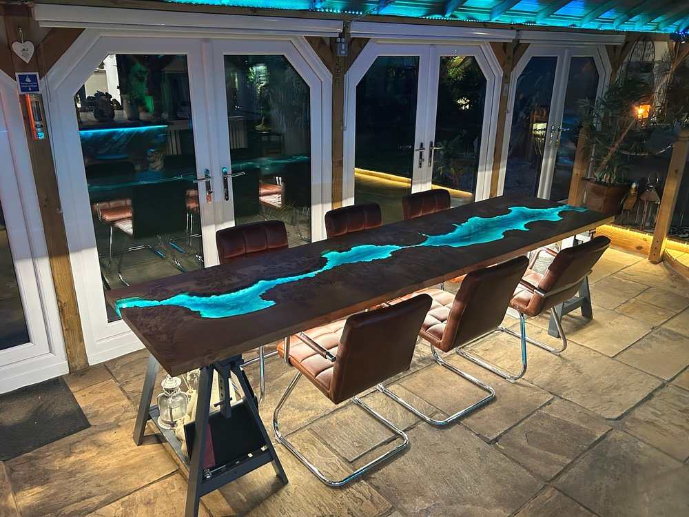 Epoxy resin dining table