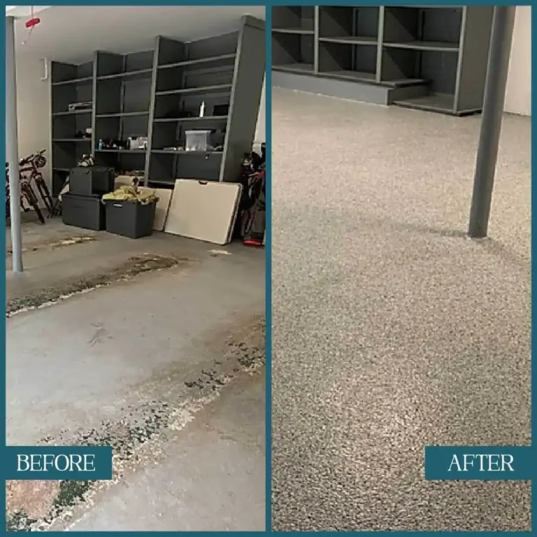 Before After Concrete Epoxy Flooring