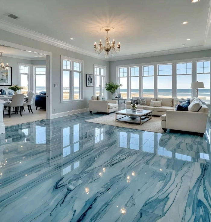 Custom epoxy flooring finishes for elegant interiors