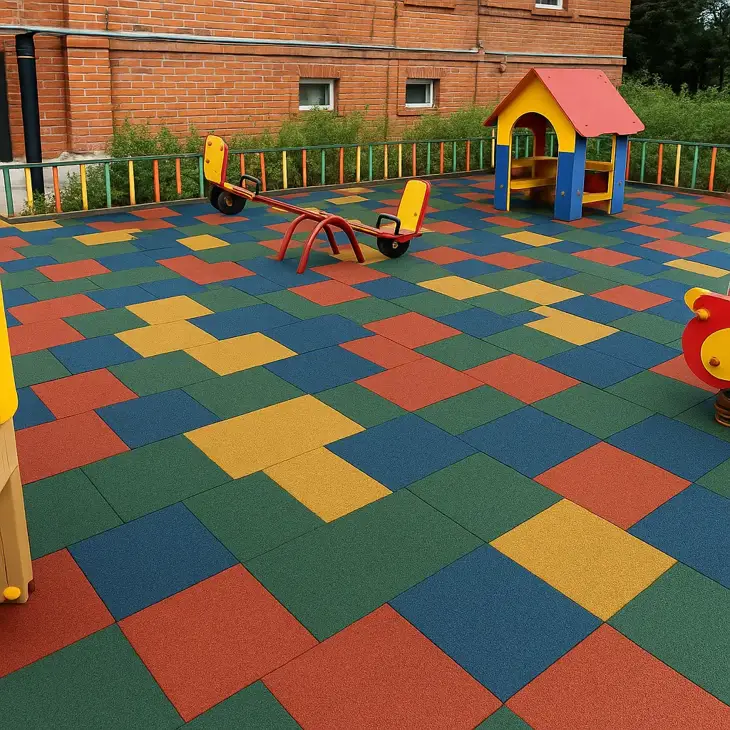 Colorful EPDM flooring Dubai for playground surfaces