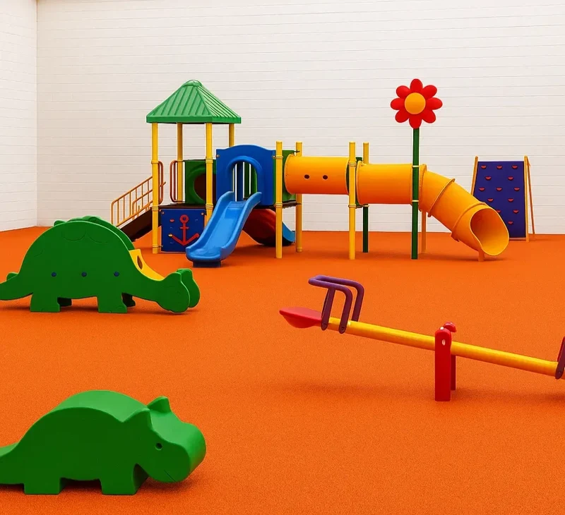 Colorful EPDM flooring surface for children play areas