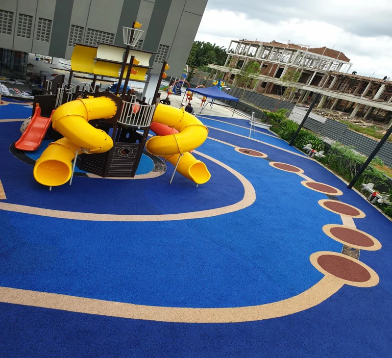 Heavy duty EPDM flooring for high traffic areas
