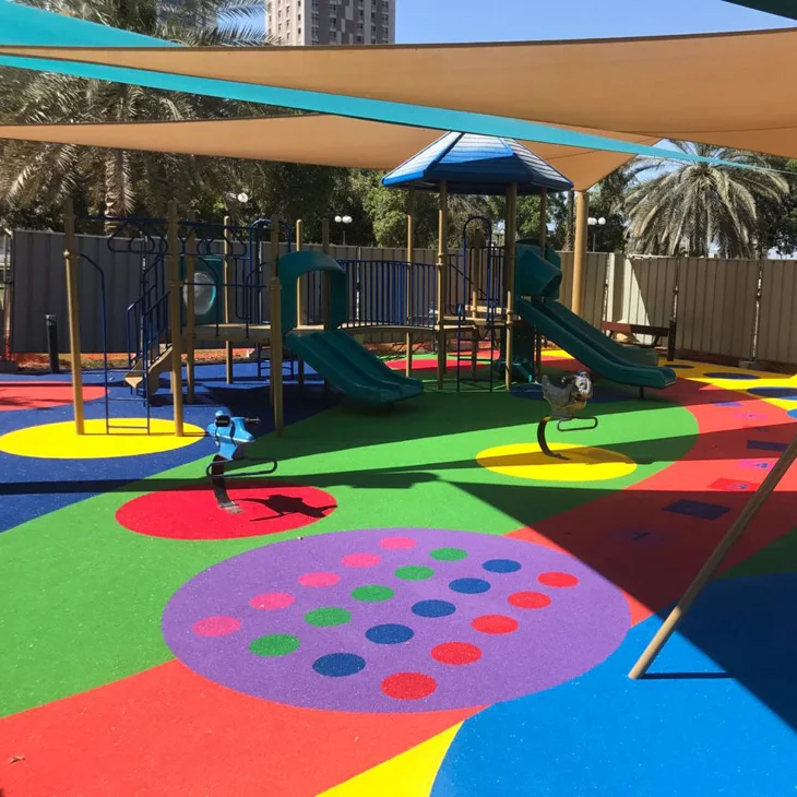 High-quality EPDM flooring Dubai with anti-slip finish