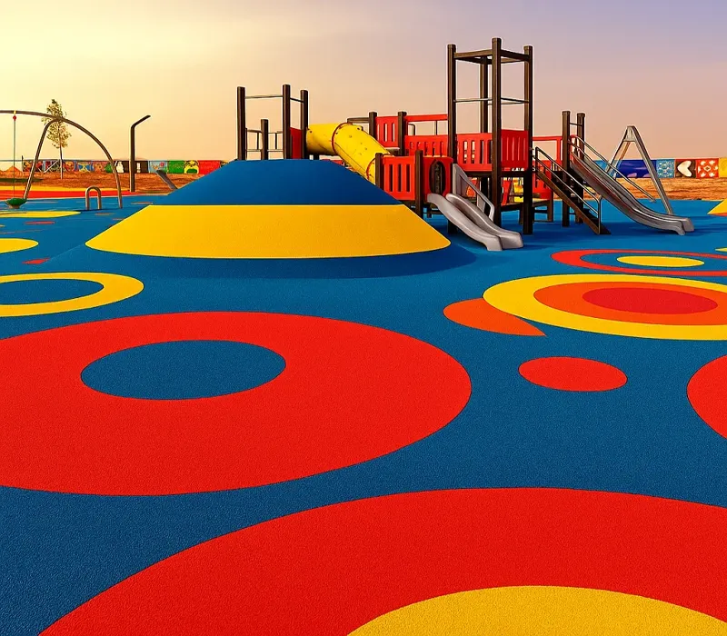 High quality EPDM flooring with shock absorbing properties