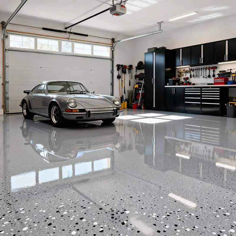 Professional garage floor epoxy coating service
